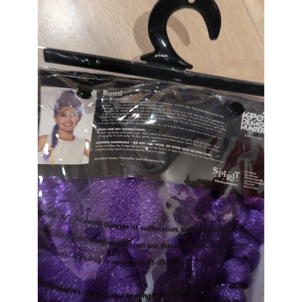 Spirit Halloween Kids Purple Rumi Wig - KPop Demon Hunters OSFM - Picture 4 of 4